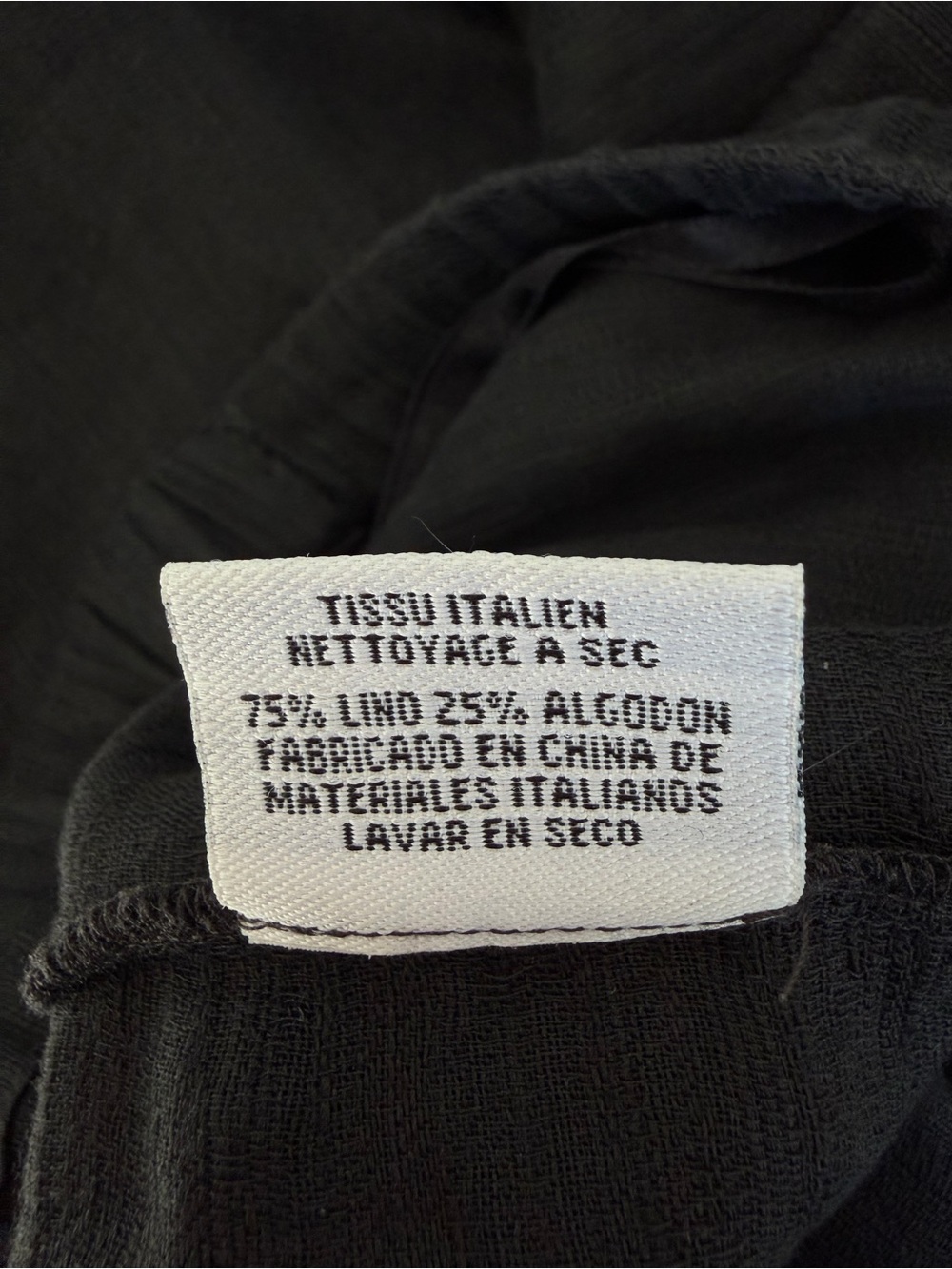 Eileen Fisher Women's Black Linen Blend Pull-On Pants Size Large 36769 - Picture 5 of 8